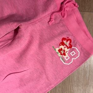 VINTAGE OG Juicy Couture HIBISCUS wide leg sweat pant L Large